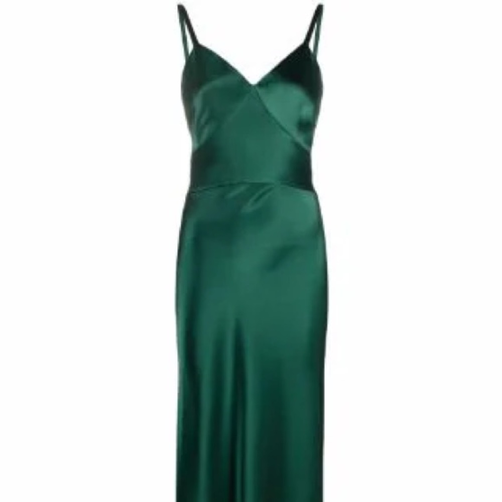 Polo Ralph Lauren - Women's Green Double-faced Satin Dress, Size 14